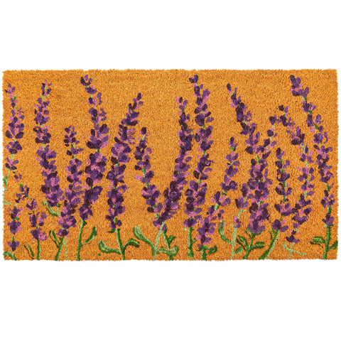 Juvale Lavender Floral Door Mat front door design welcomes guests while trapping outdoor dirt.