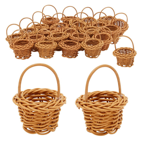 Rustic Juvale mini baskets add charm to nursery displays.