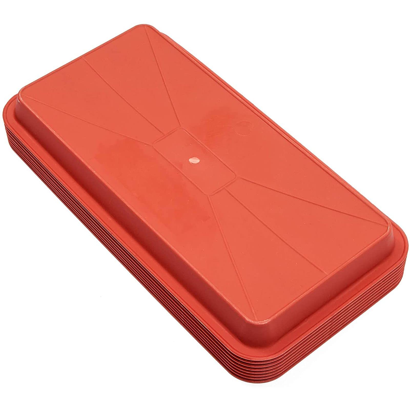 Juvale rectangular plant tray on patio suits outdoor planters and seedlings.