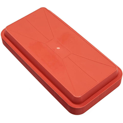Juvale rectangular plant tray on patio suits outdoor planters and seedlings.
