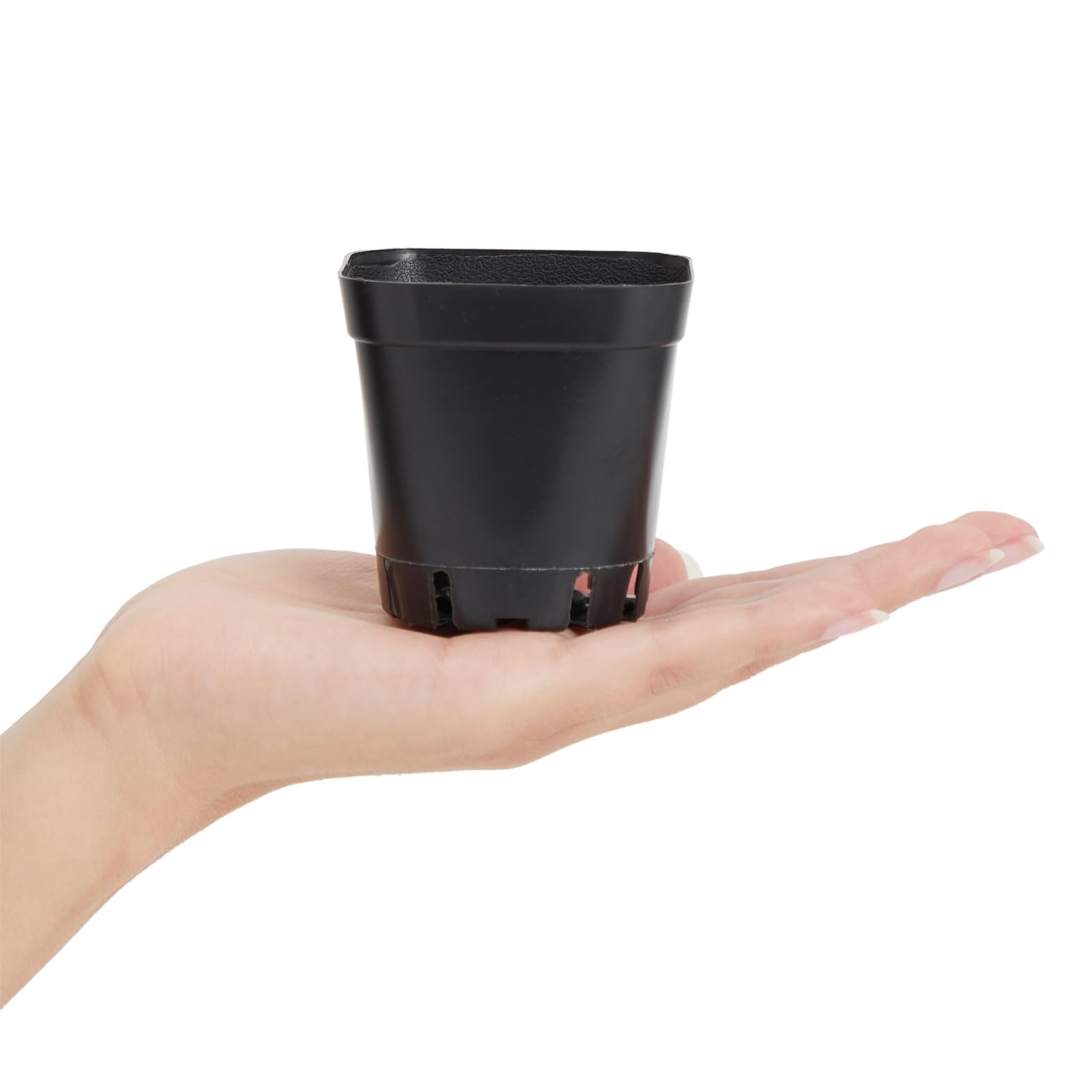 Juvale square nursery pot for herbs promotes neat, accessible herb gardens.