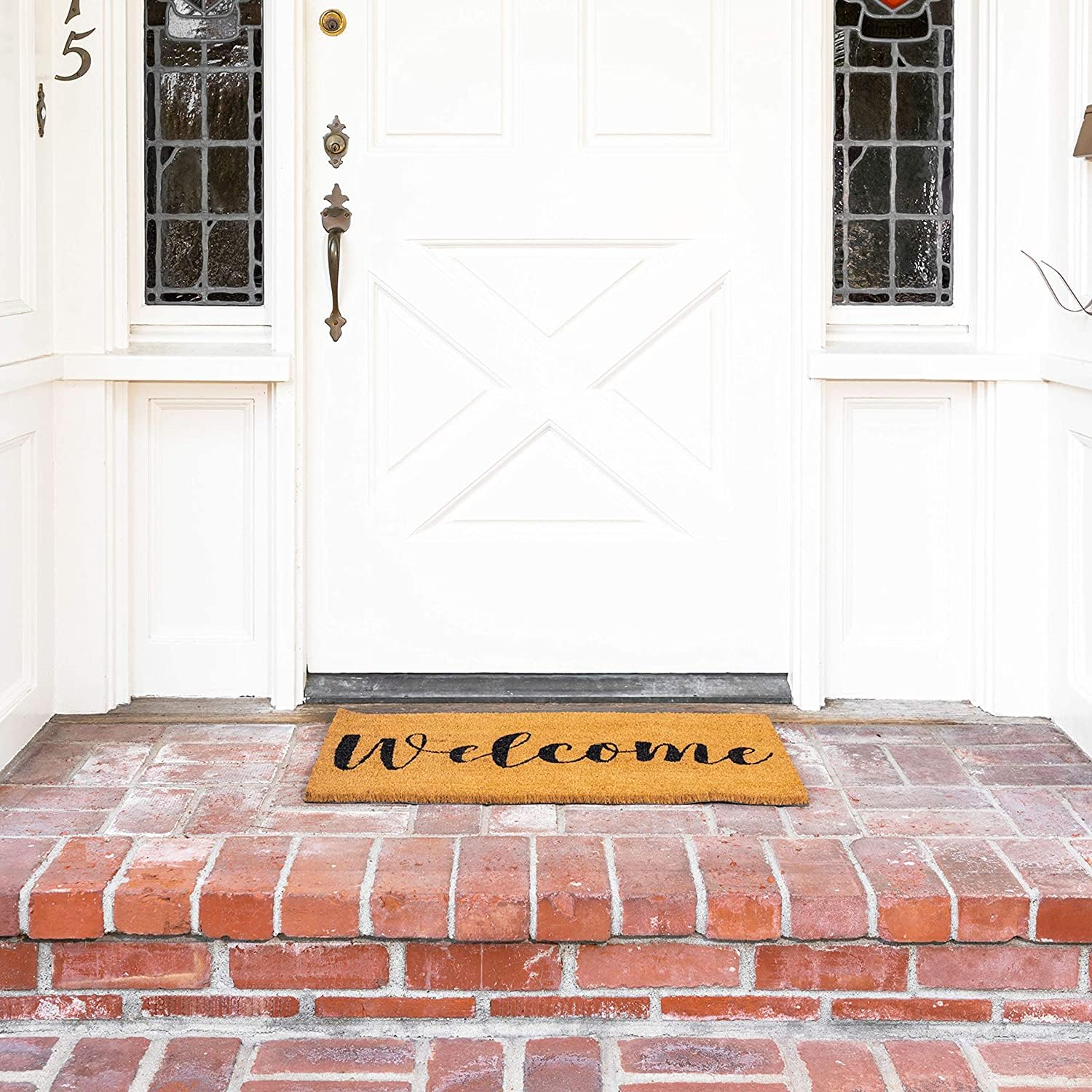 Juvale Welcome Mat indoor entry image highlighting versatile placement on entryway floor.
