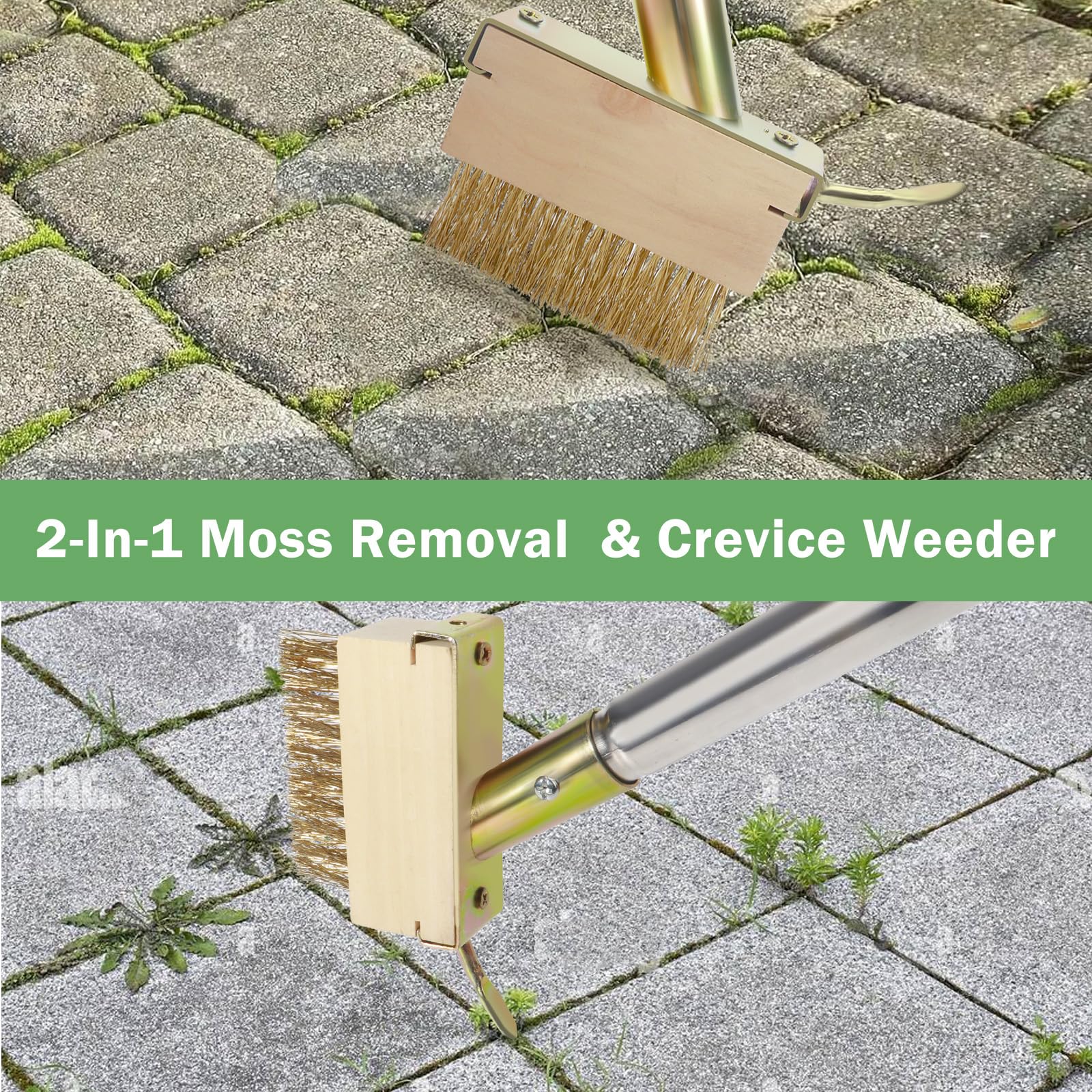 Juxifyron dual brush heads for replacement and long-lasting weed removal performance.