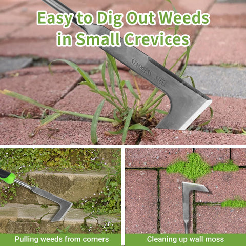 Juxifyron soft grip handle reduces hand strain during weeding
