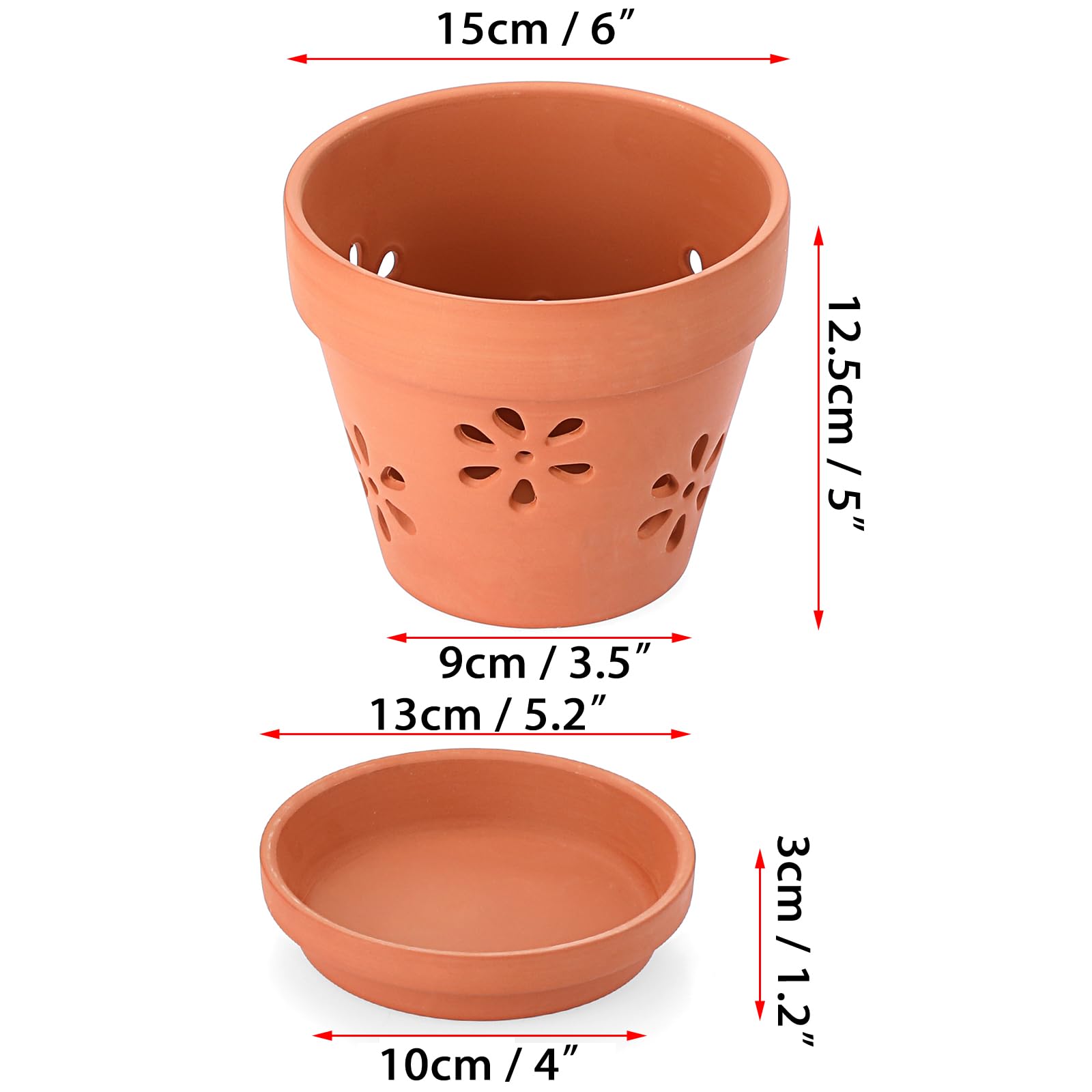 JUXYES orchid pot saucer captures excess water to keep your area tidy.