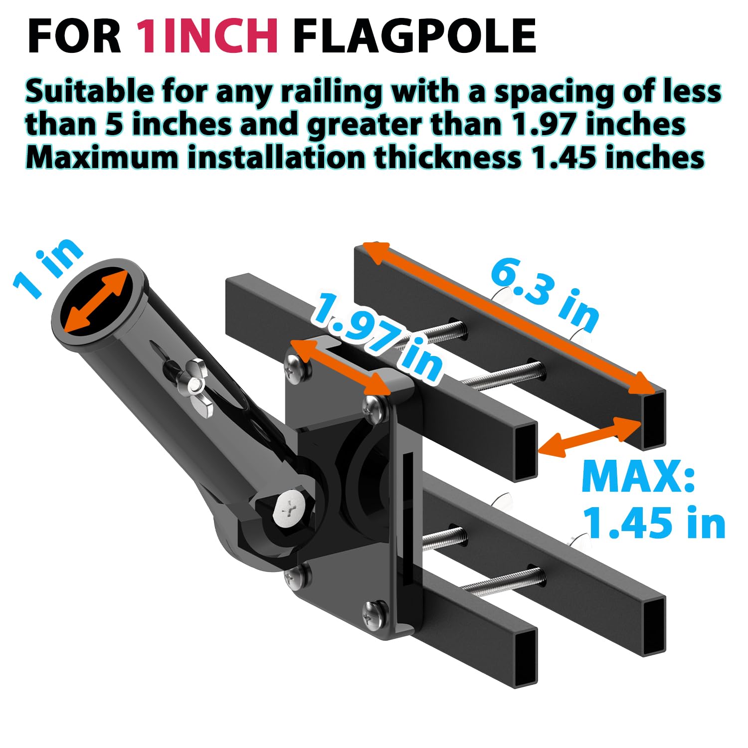 Two mounting options: rail clamping or wall fixing.