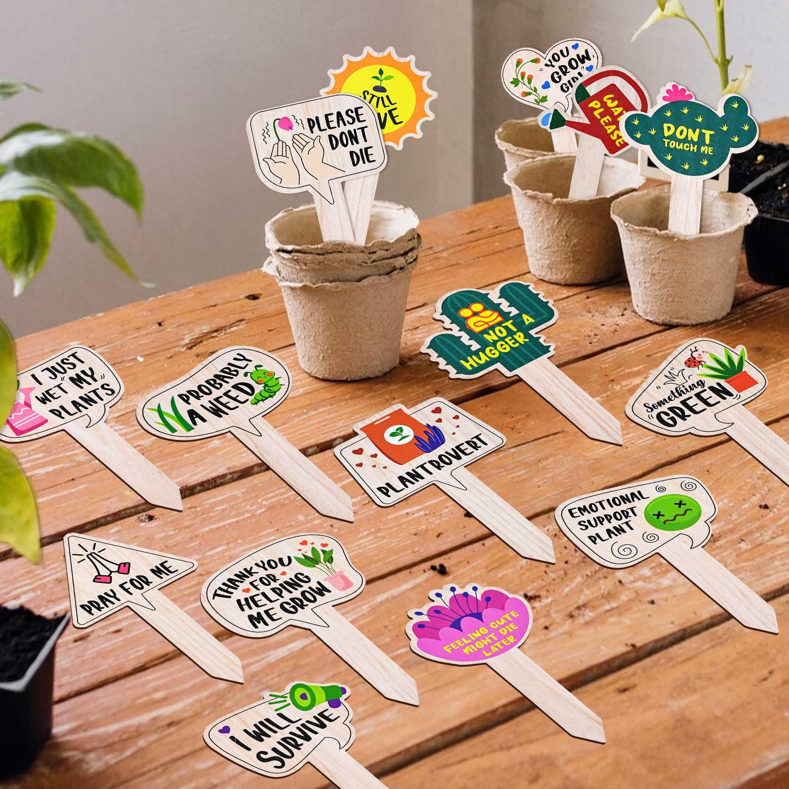 JUYRLE waterproof markers stay legible in rain or wet soil.