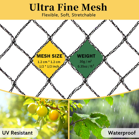 Jvgoo bird netting cut to size enables easy DIY installation.