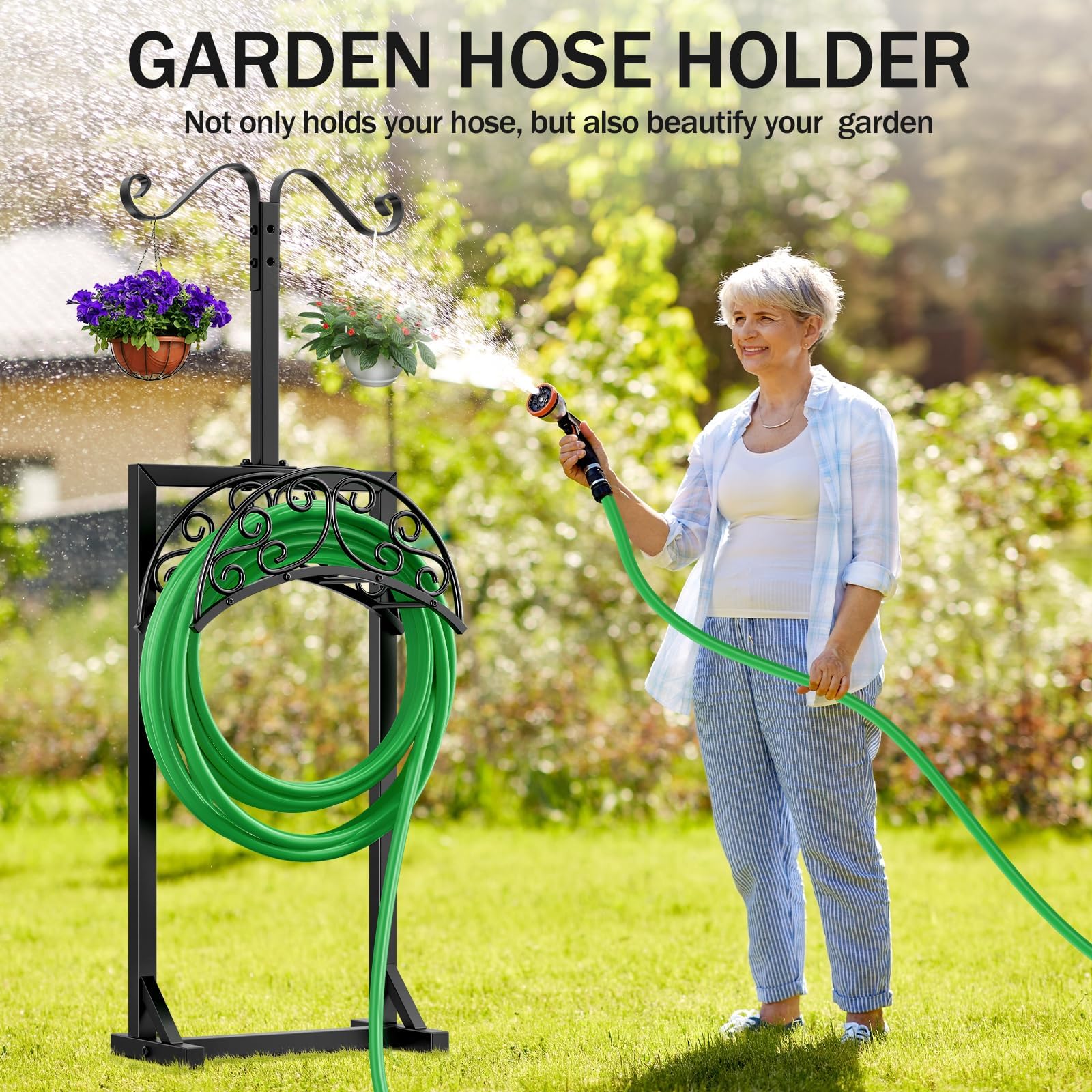 Jvgoo easy-install detachable design lets you relocate the hose holder quickly.