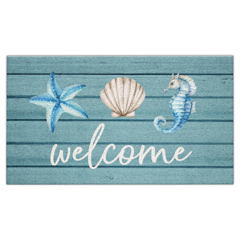 Jvpke Beach Welcome Mat front door view with coastal charm and dirt control.
