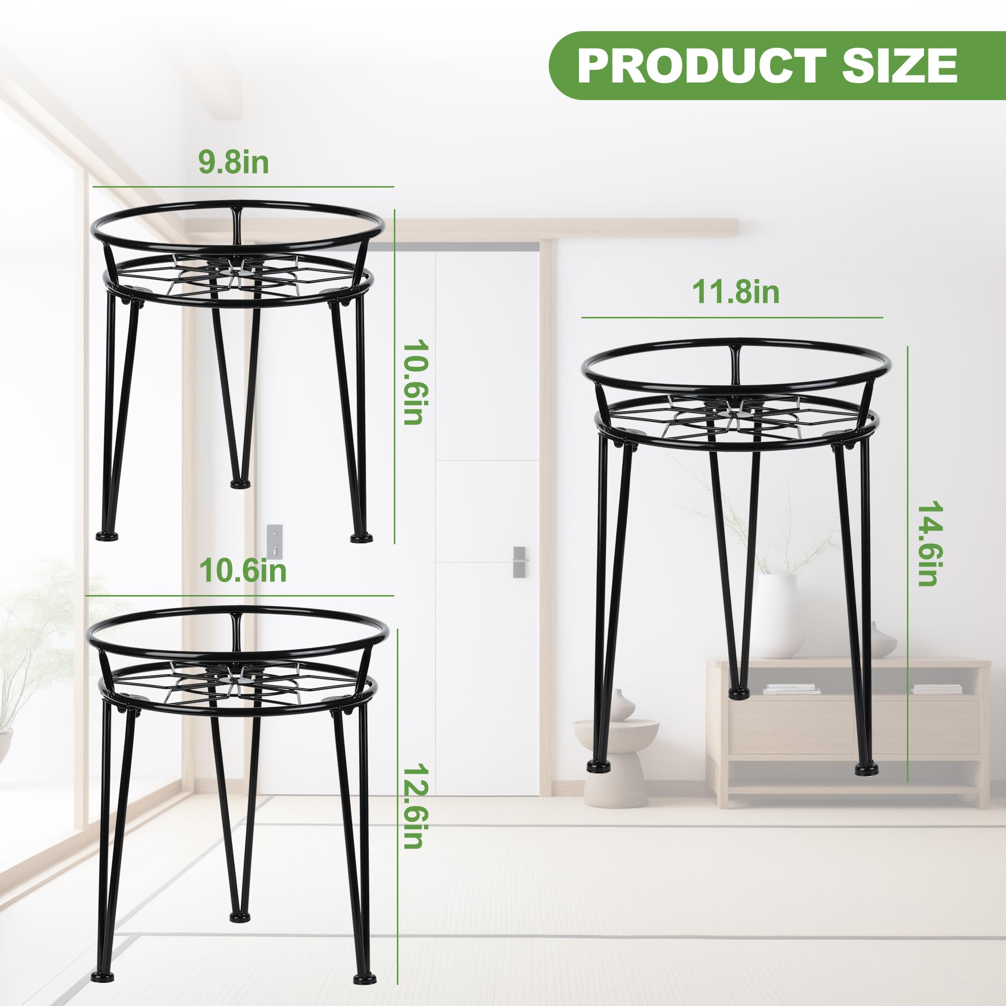 Jvtoo plant stand with rustproof finish for outdoor durability.