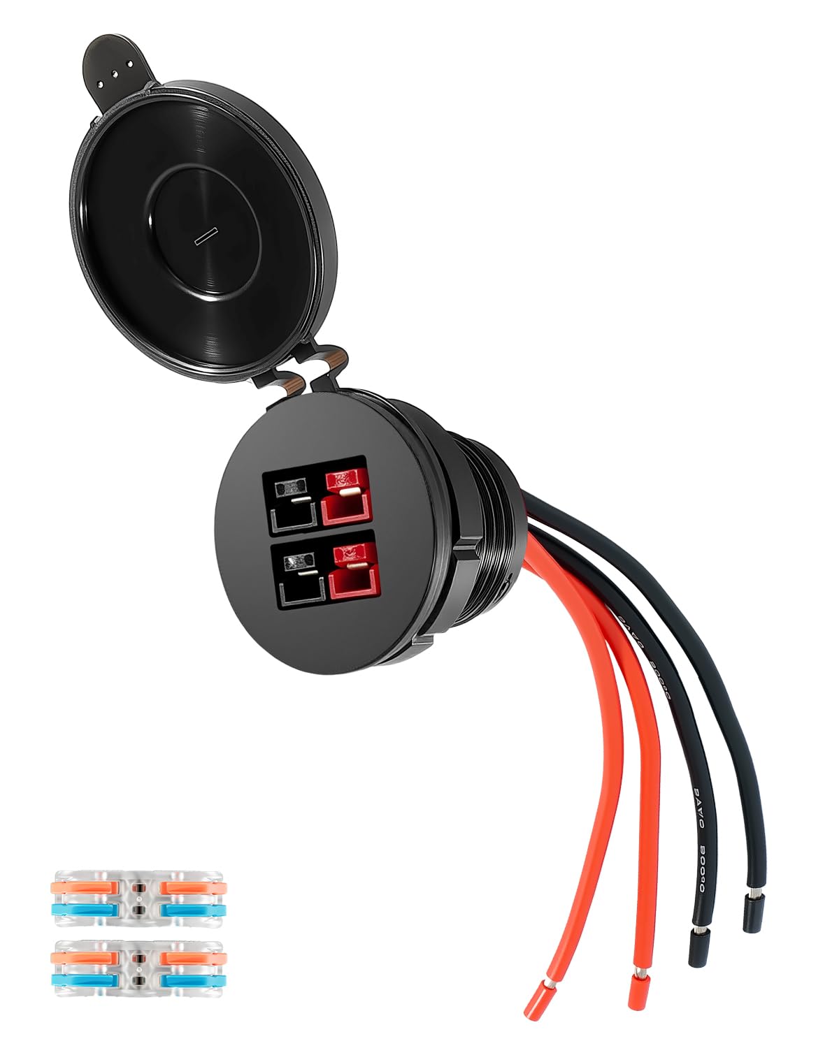 JVWKPU Power Panel Mount Housing dual-slot design for efficient two‑circuit power