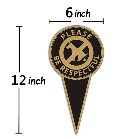 JW Signs please-be-respectful sign 12x6, rust-free aluminum for outdoor durability