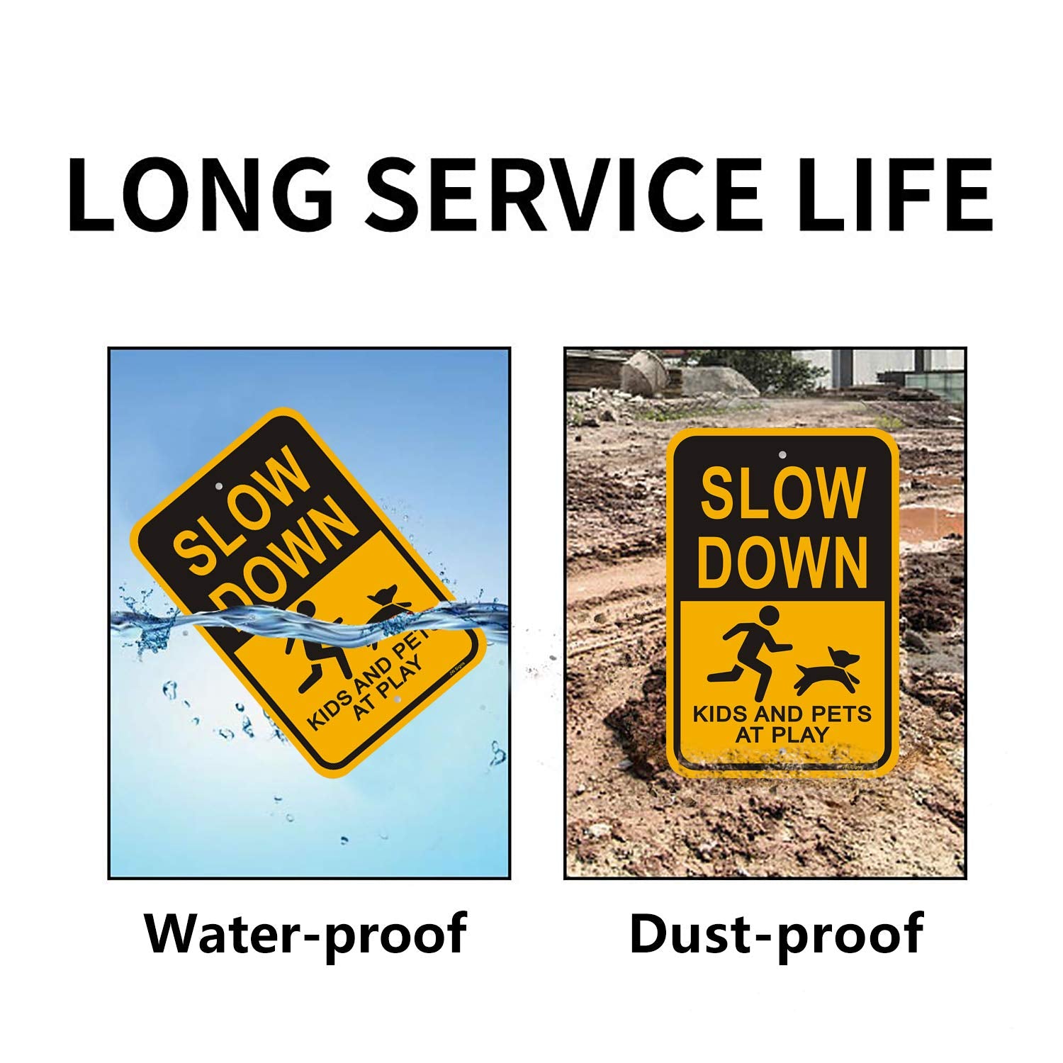 JW Signs rust-free aluminum sign 18x12 for all-weather durability