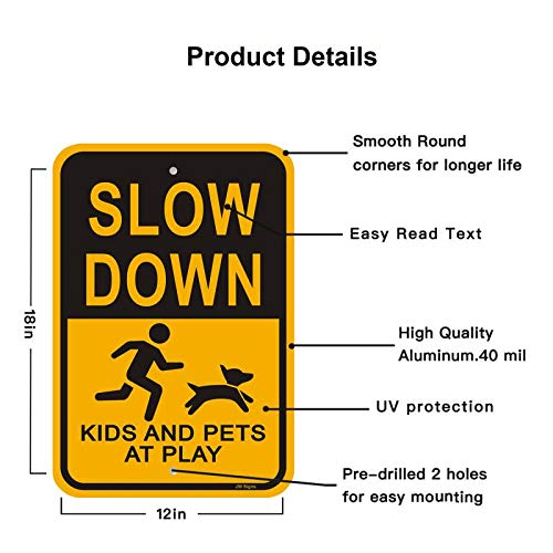 JW Signs two-pack outdoor signs 18x12 durable rust-free aluminum