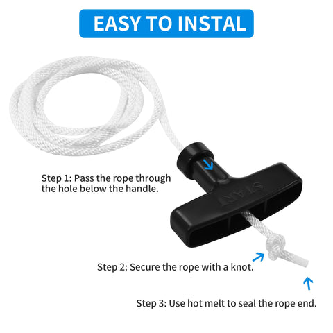 Jwodo recoil starter kit includes two cords and handles for easy replacement.