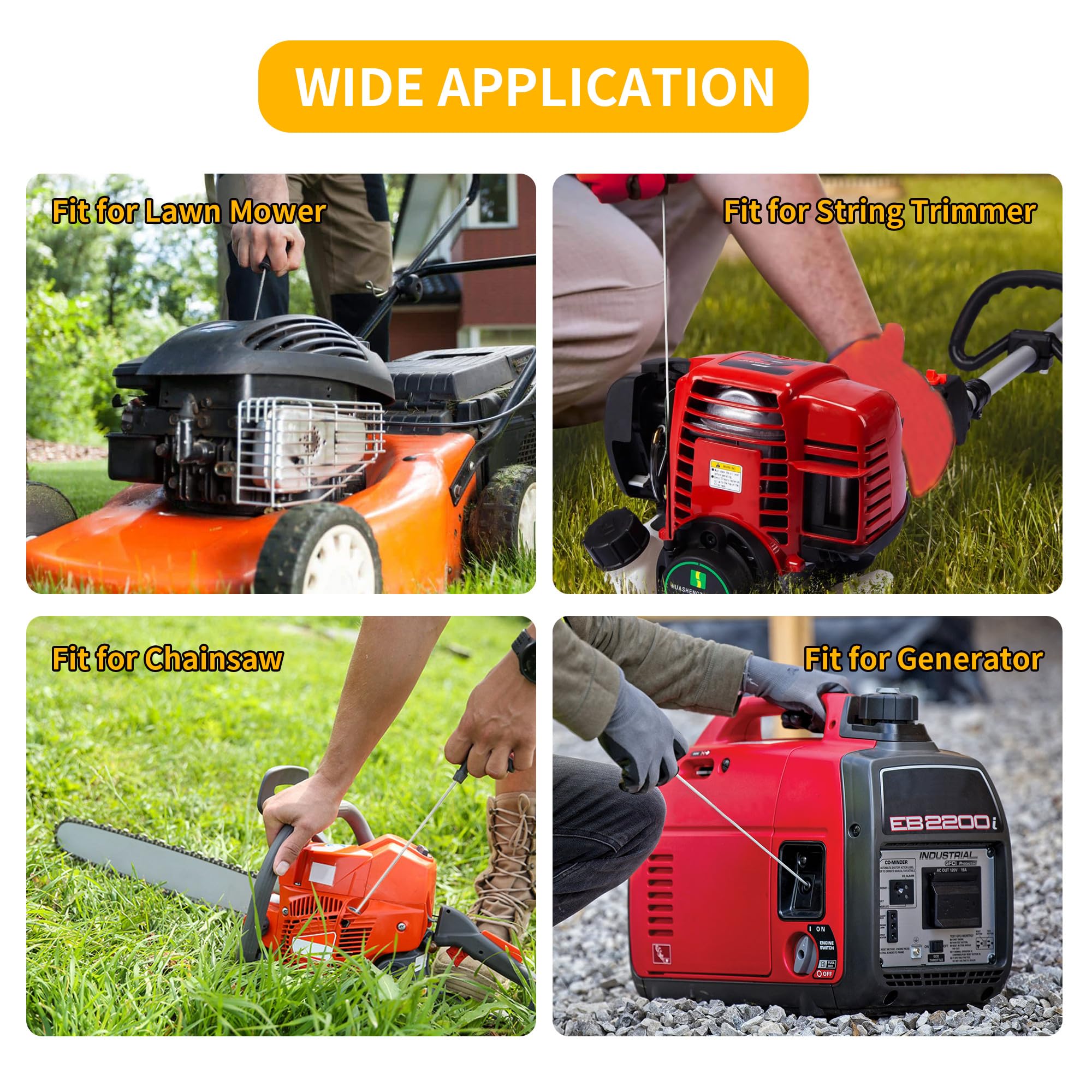 Jwodo snow blower pull cord for smooth starts in cold conditions.