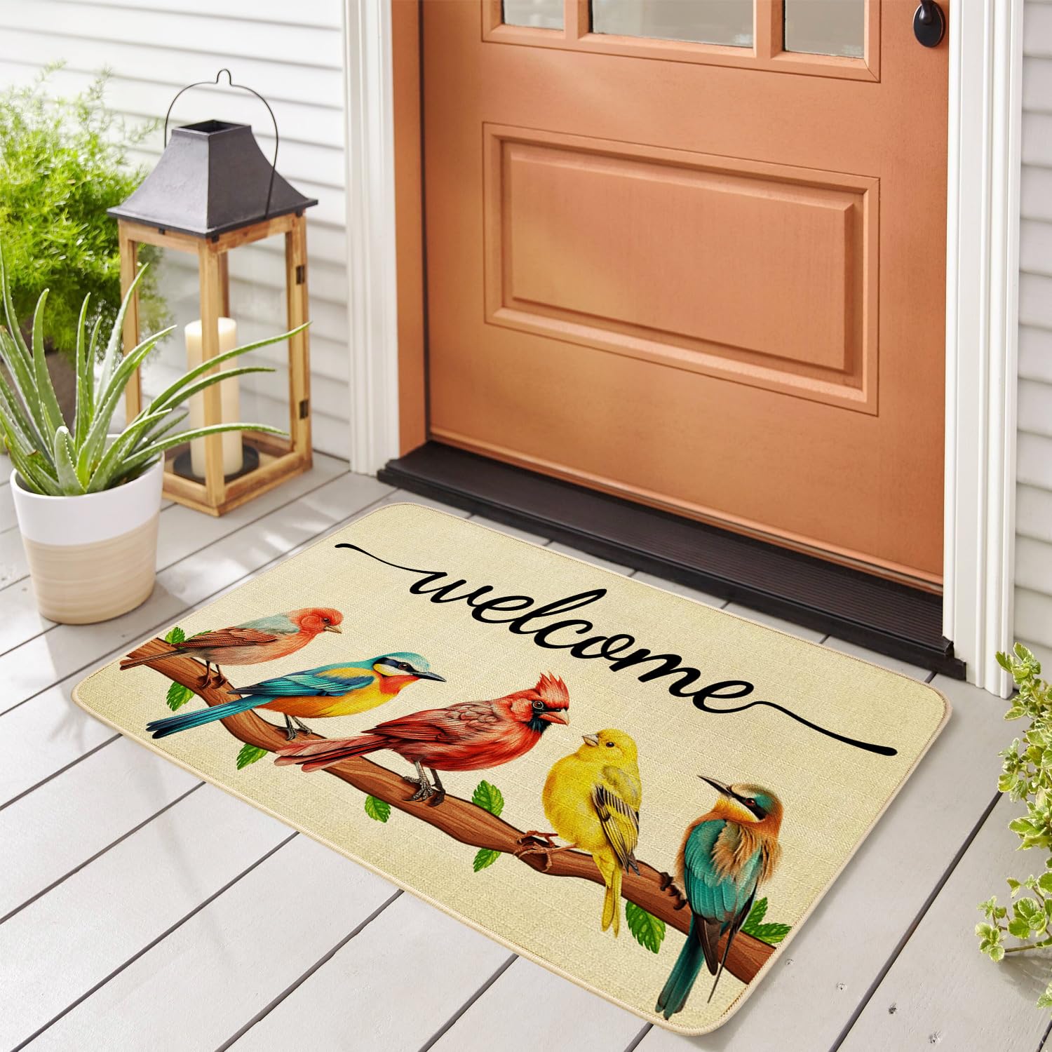 JWXCBIM home entrance floor mat blends style with practical dirt control.