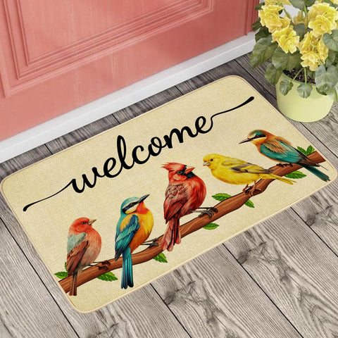 JWXCBIM stain-resistant burlap top mat handles dirt with ease.