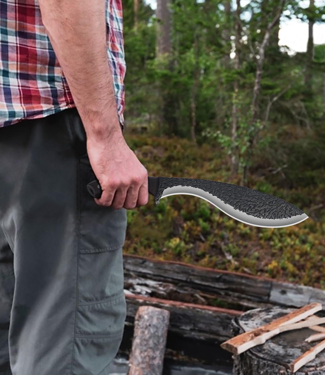 JXE JXO machete uses 3Cr13 steel for durable, rust-resistant performance.