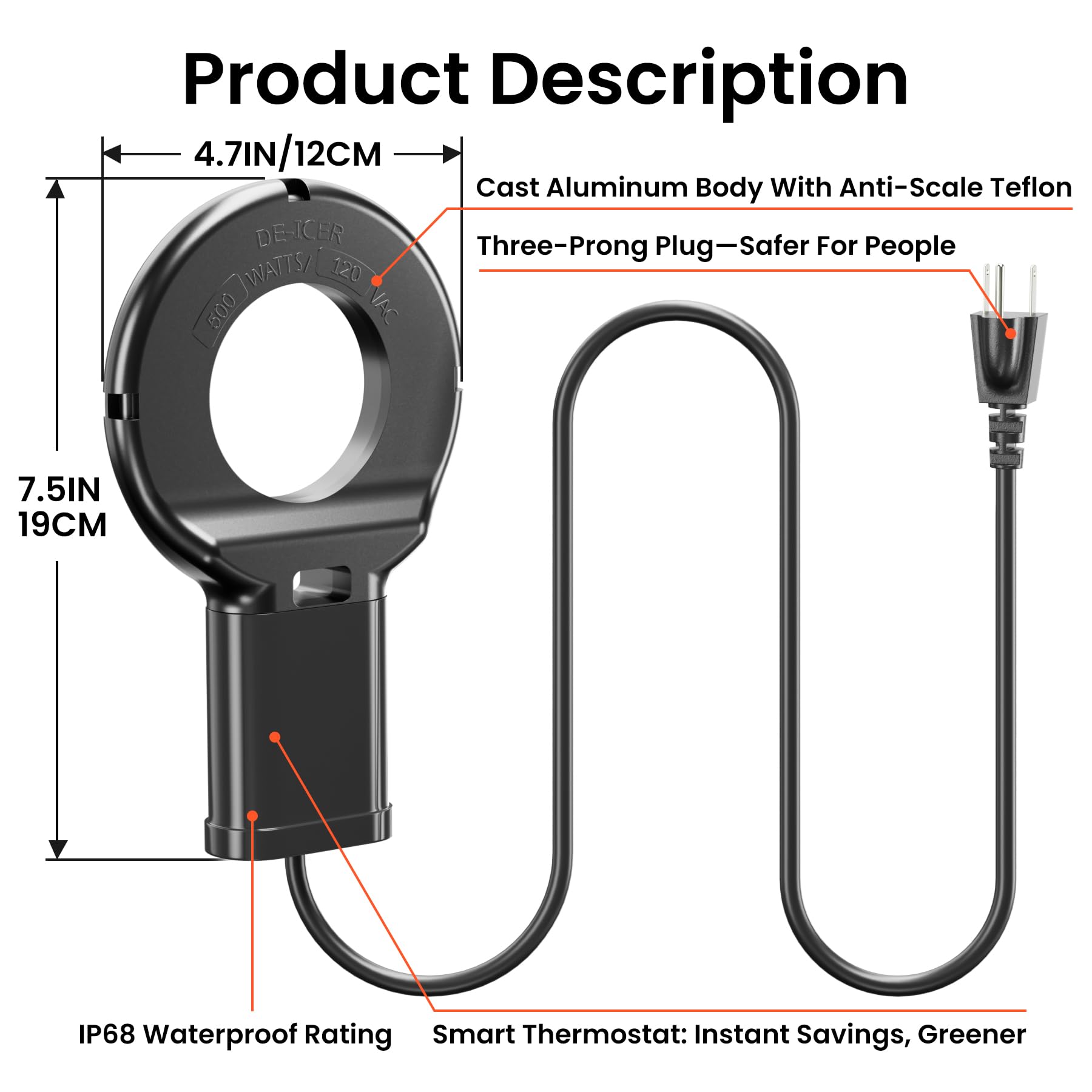 JXJHOVV weatherproof cord designed to endure cold climates with flexibility.