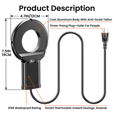 JXJHOVV weatherproof cord designed to endure cold climates with flexibility.