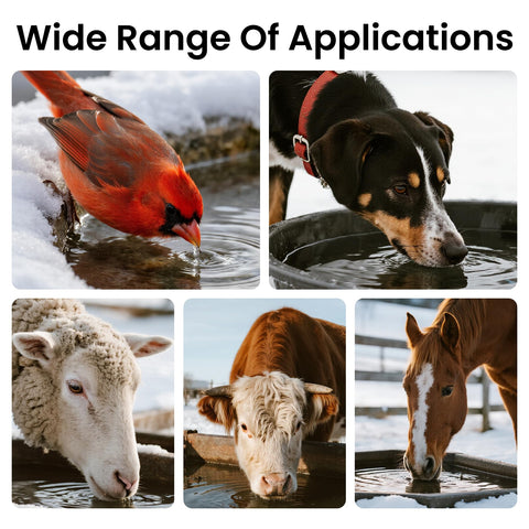 JXJHOVV water-flow support for livestock in cold weather.