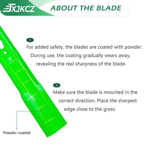 JXJKCZ 2-5/16-inch blade width supports consistent ground contact.
