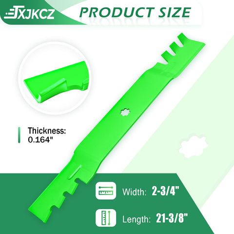 JXJKCZ 42inch deck blades two pack ready for mulching and clean cuts.