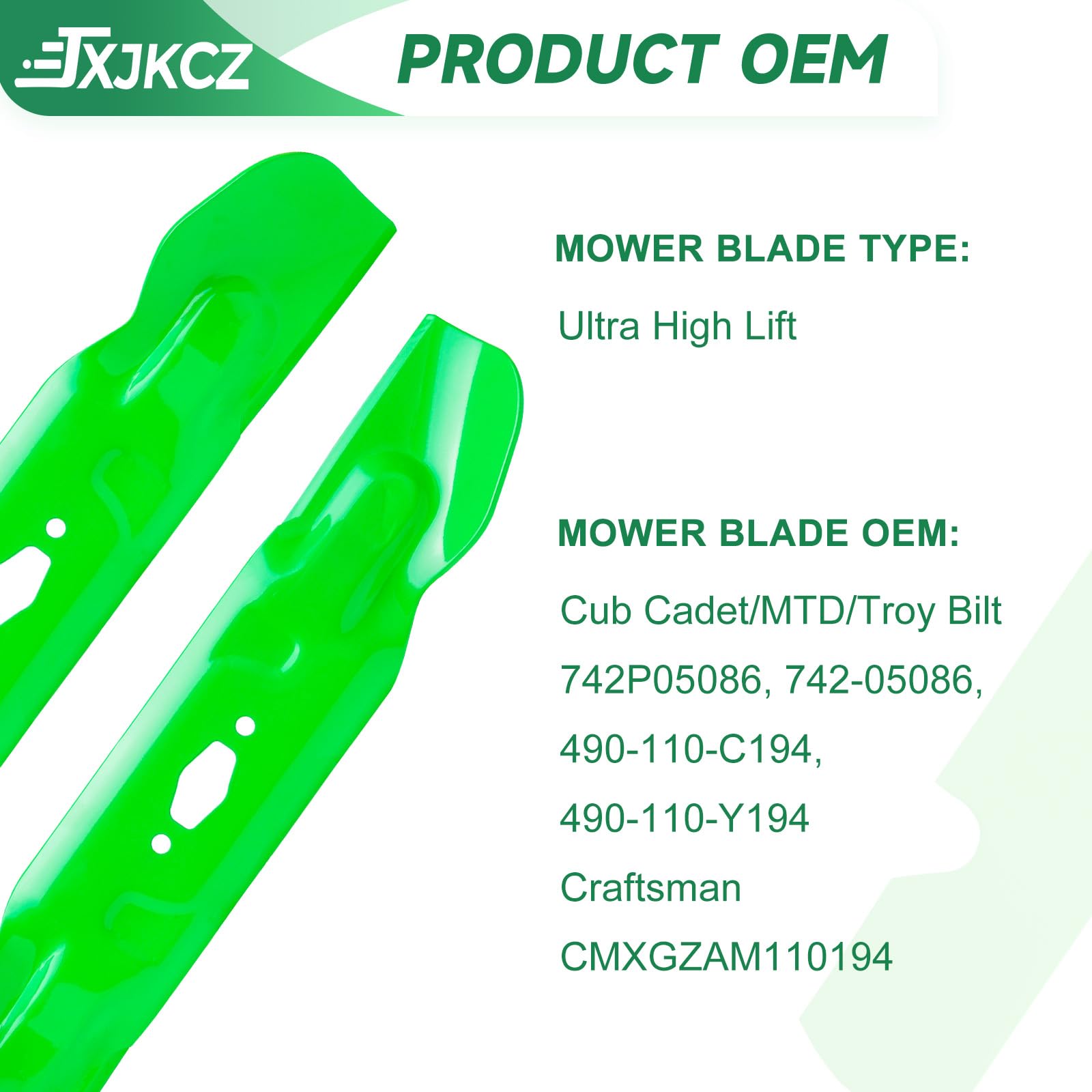 JXJKCZ 54-inch mower deck blade pack for easy replacement