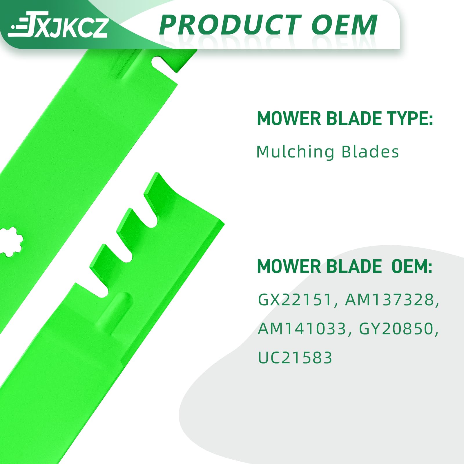 JXJKCZ blades for 21 3/8 inch deck with precise fit.