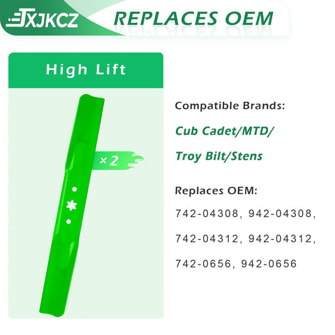 JXJKCZ Troy-Bilt Pony 42X blades for better grass pickup.