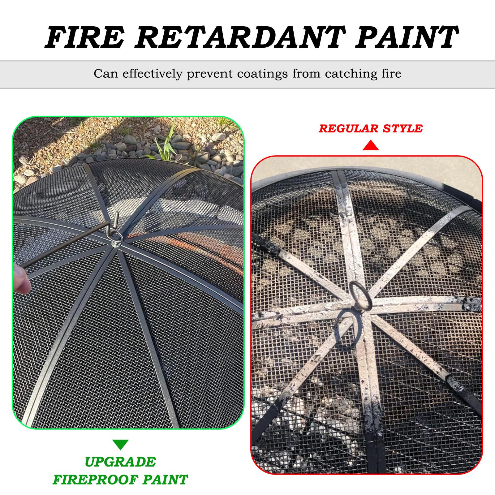 JXLXYY portable fire pit screen ideal for outdoor backyards, decks, and camps.