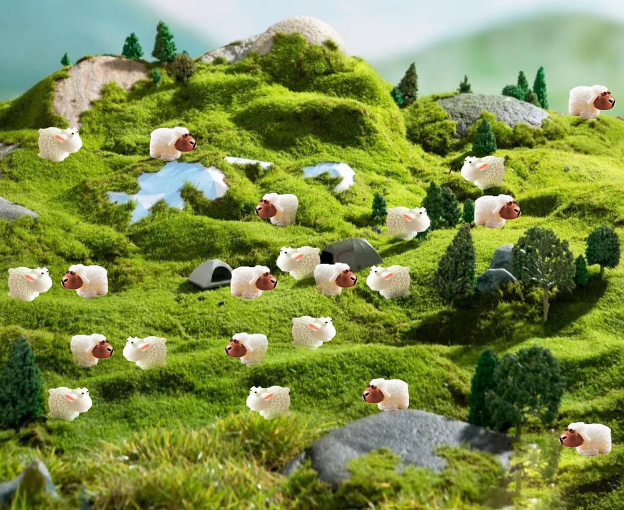Jxpinet mini sheep figurines color variety brighten home and office spaces