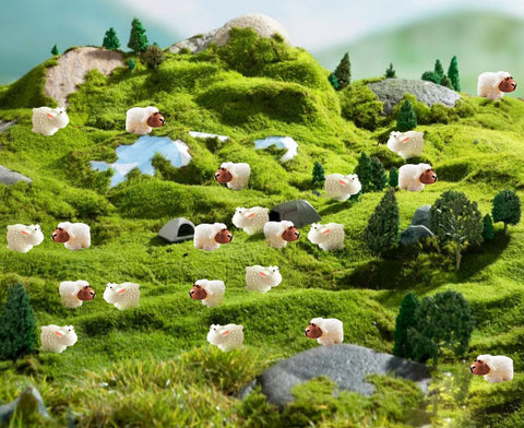Jxpinet mini sheep figurines color variety brighten home and office spaces