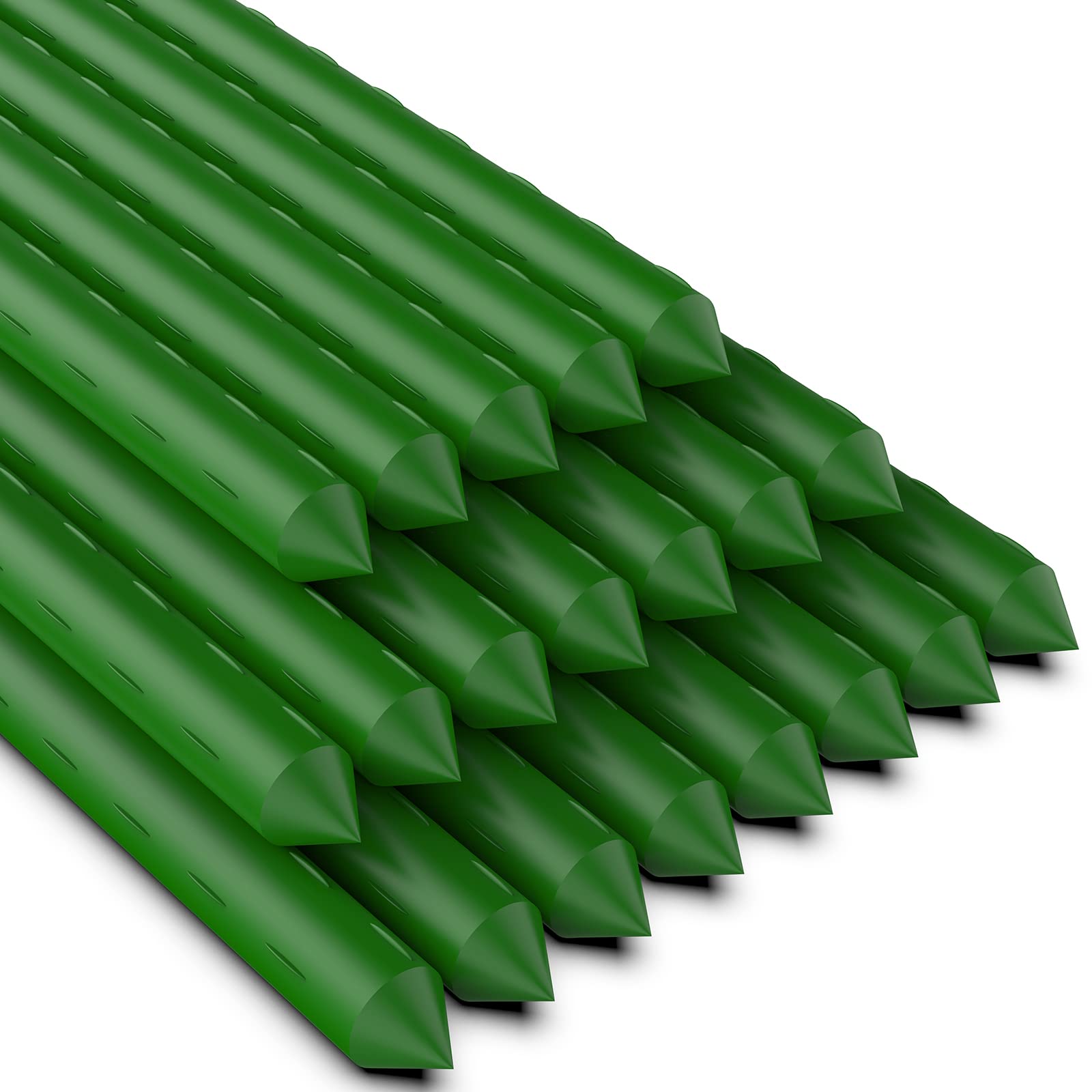 Jxrhy 3-Feet garden stake assembly supports tall plants with stable setup.