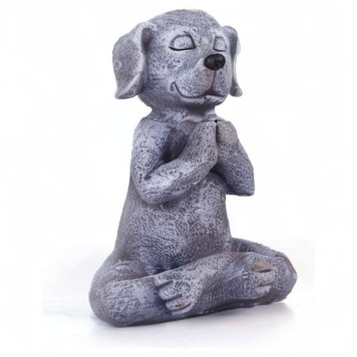 Jxueych Swan pond inspired dog statue complements pondside displays