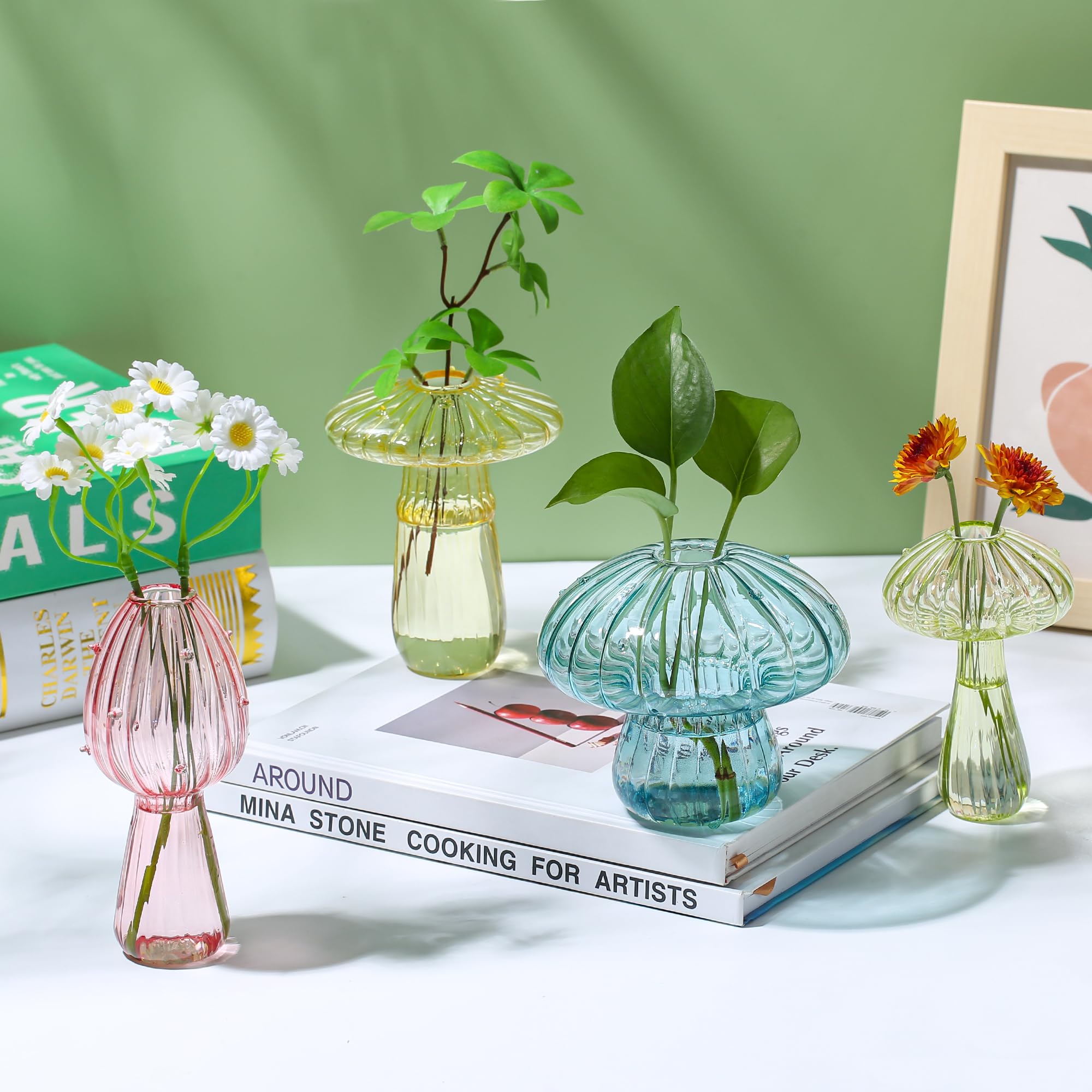 JXWENBYX small planter on desk, adds charm while watching cuttings root.
