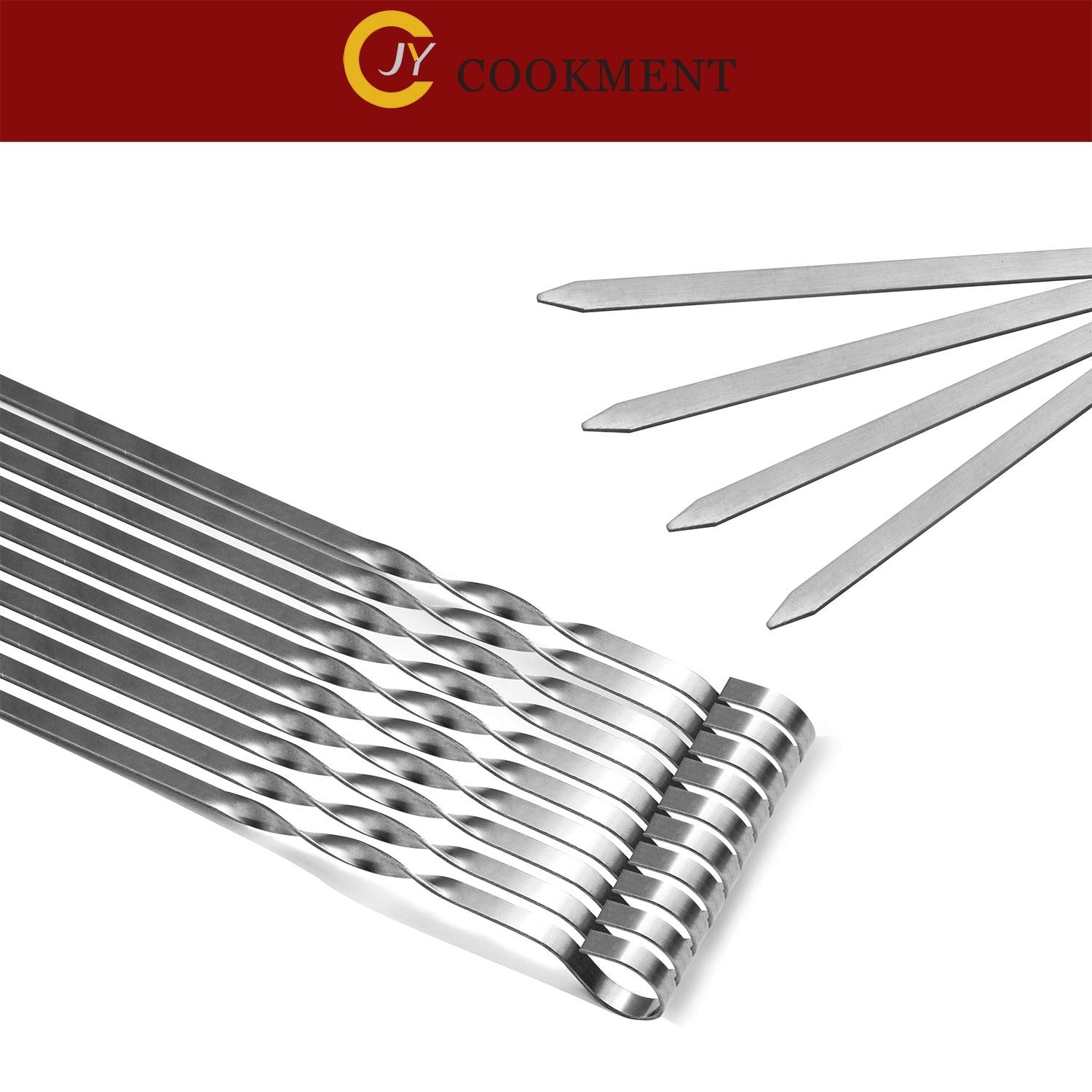 JY COOKMENT 12-piece set with storage bag for convenient grilling.