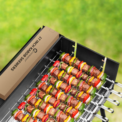 JY COOKMENT skewers are dishwasher safe for quick cleanup