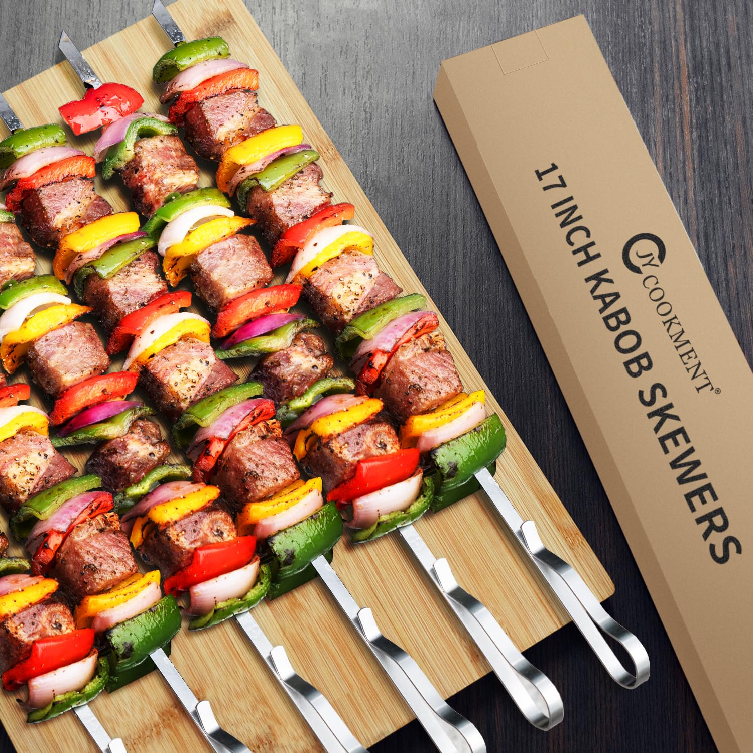 JY COOKMENT stainless skewers resist rust and heat for long-lasting use