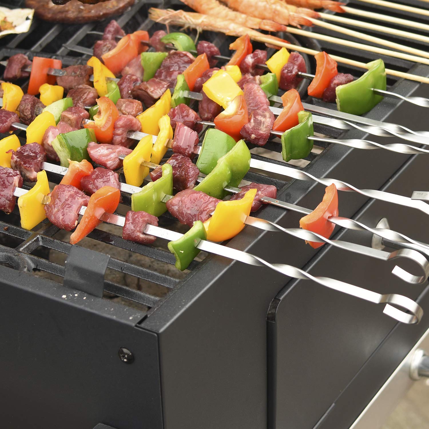 JY COOKMENT storage bag included keeps skewers organized for next cookout.