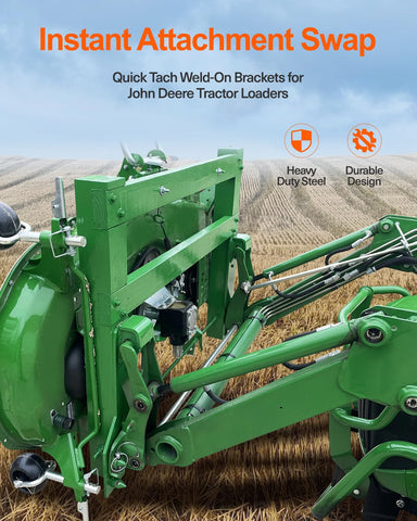 JY PERFORMANCE bottom-pin bracket for AG loaders enables stable weld-on mounting.