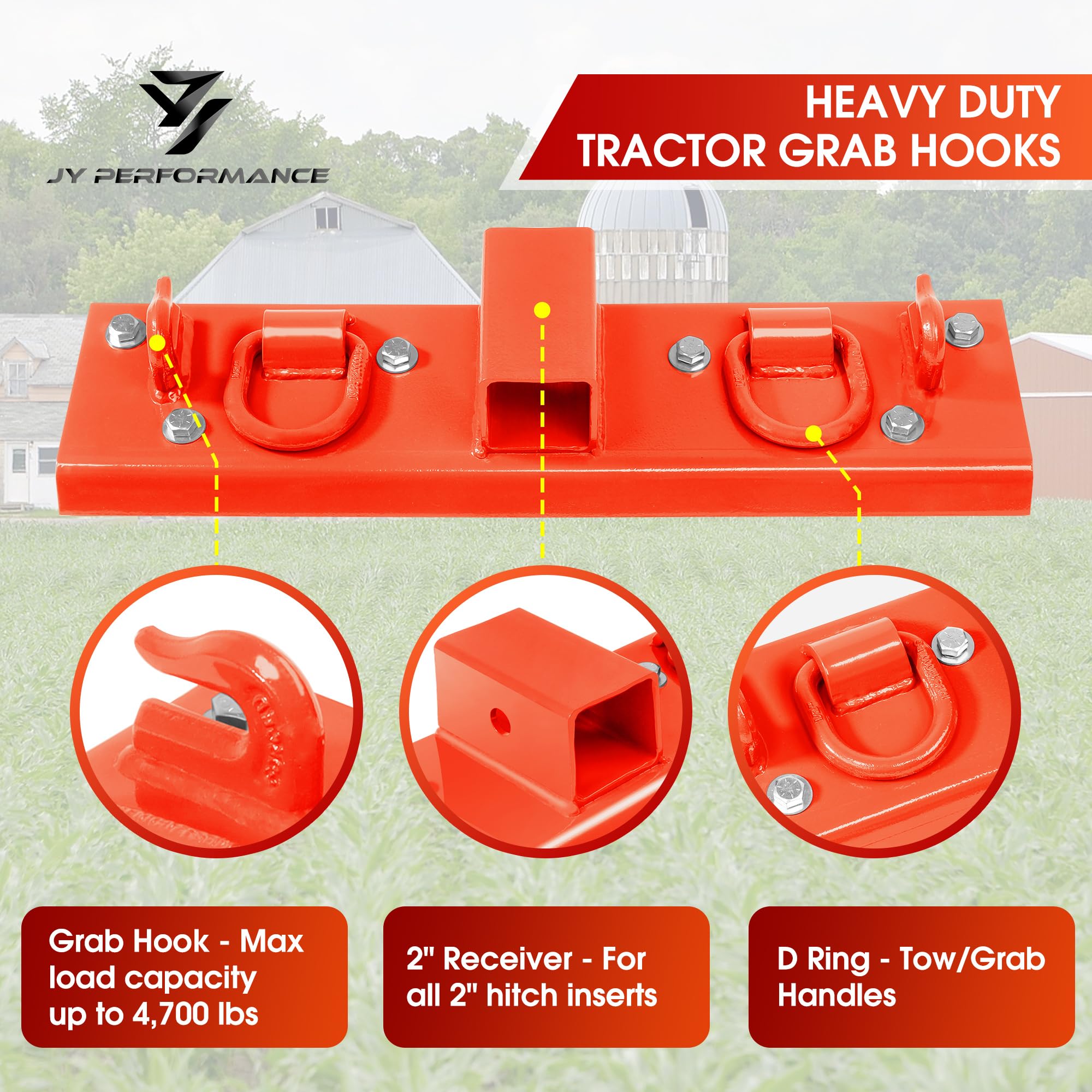 JY PERFORMANCE bucket edge reinforcement with hooks improving versatility