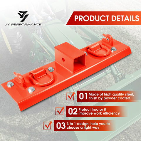 JY PERFORMANCE grab handle, chain hook, and D-ring plate shown for secure fastening