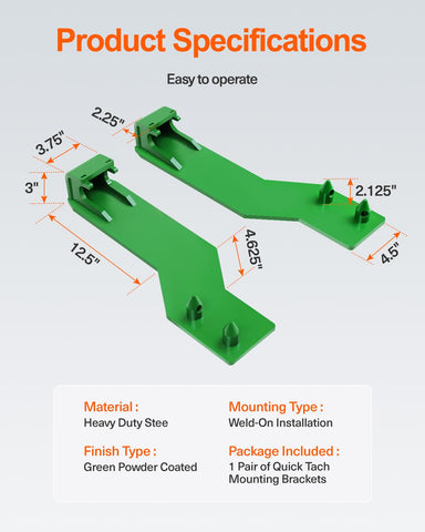 JY PERFORMANCE package includes one pair of weld-on brackets.