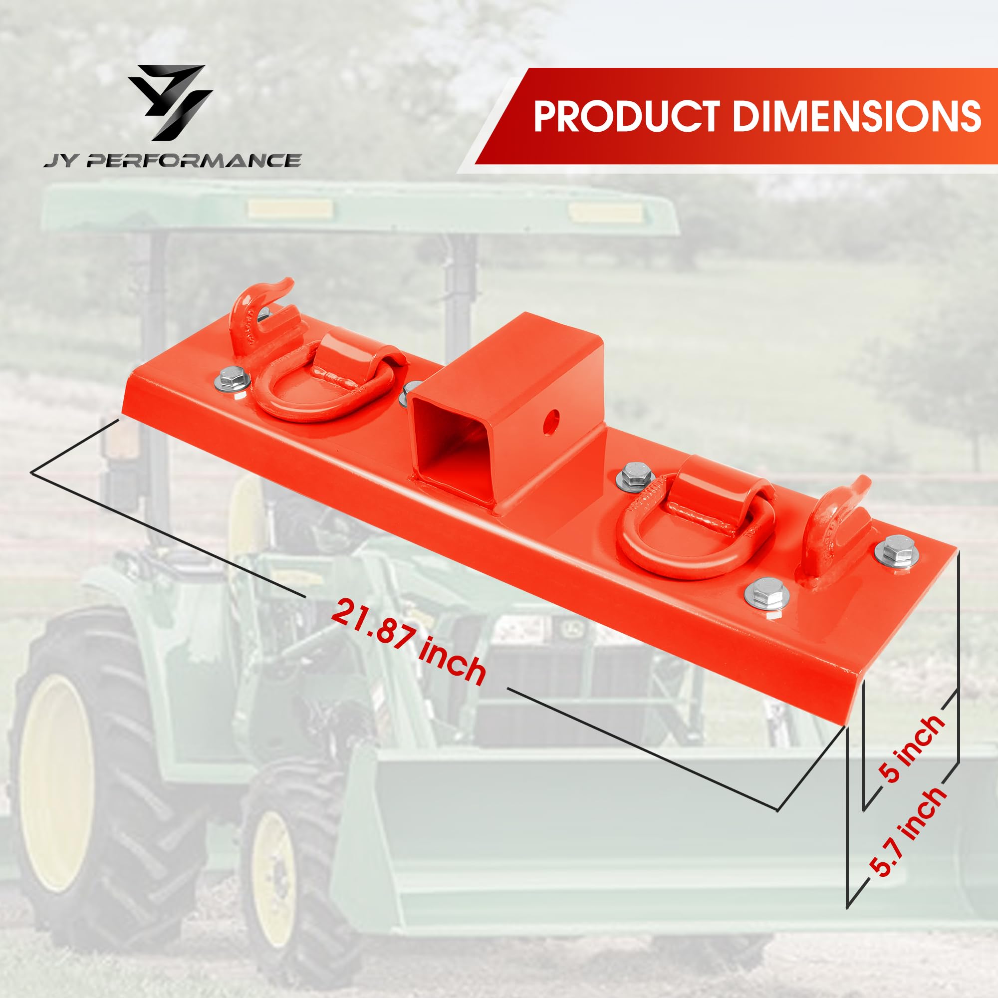 JY PERFORMANCE powder-coated steel orange hooks highlighting Rust resistance and durability