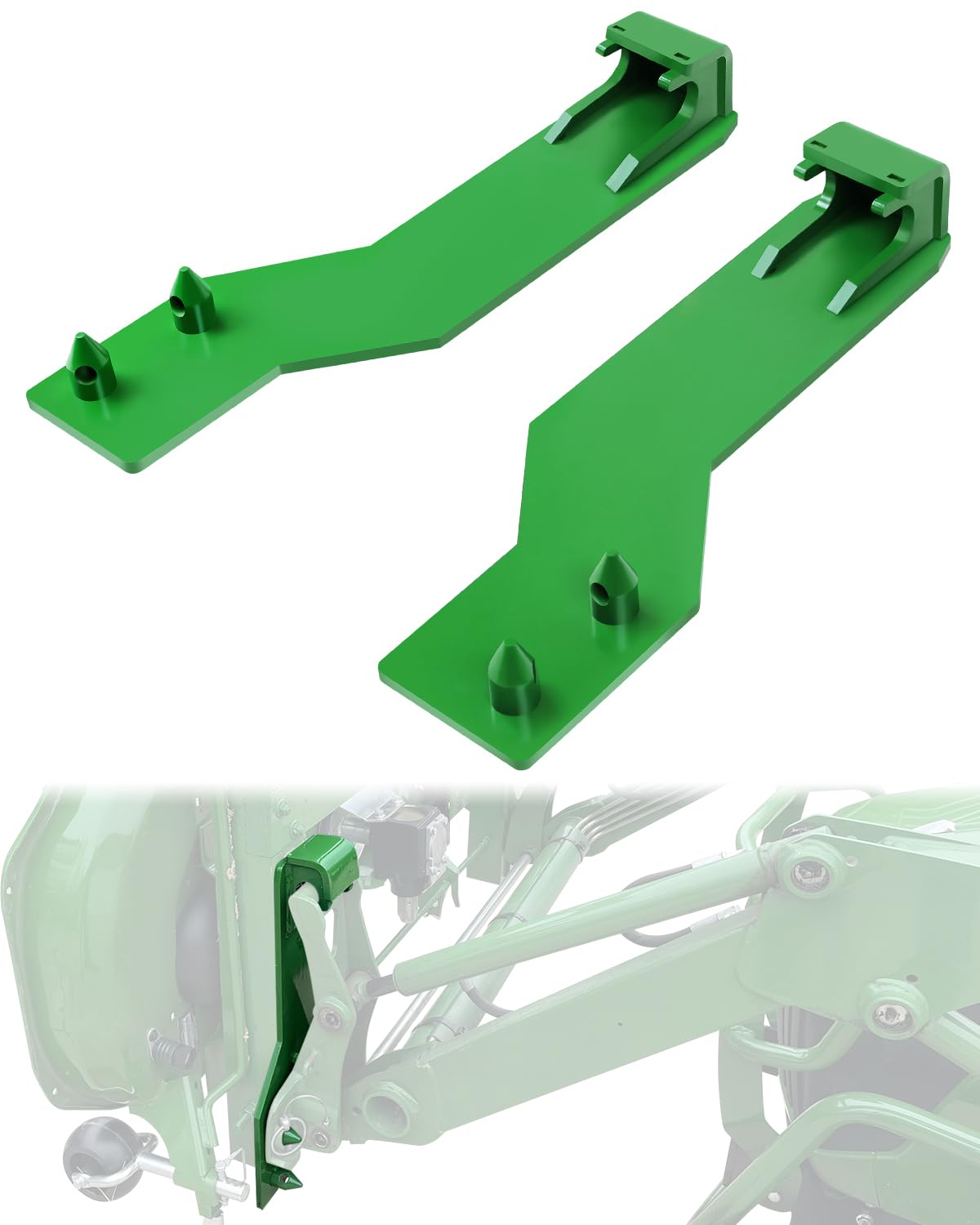 JY PERFORMANCE quick tach bracket with top-pin fit for John Deere loaders.