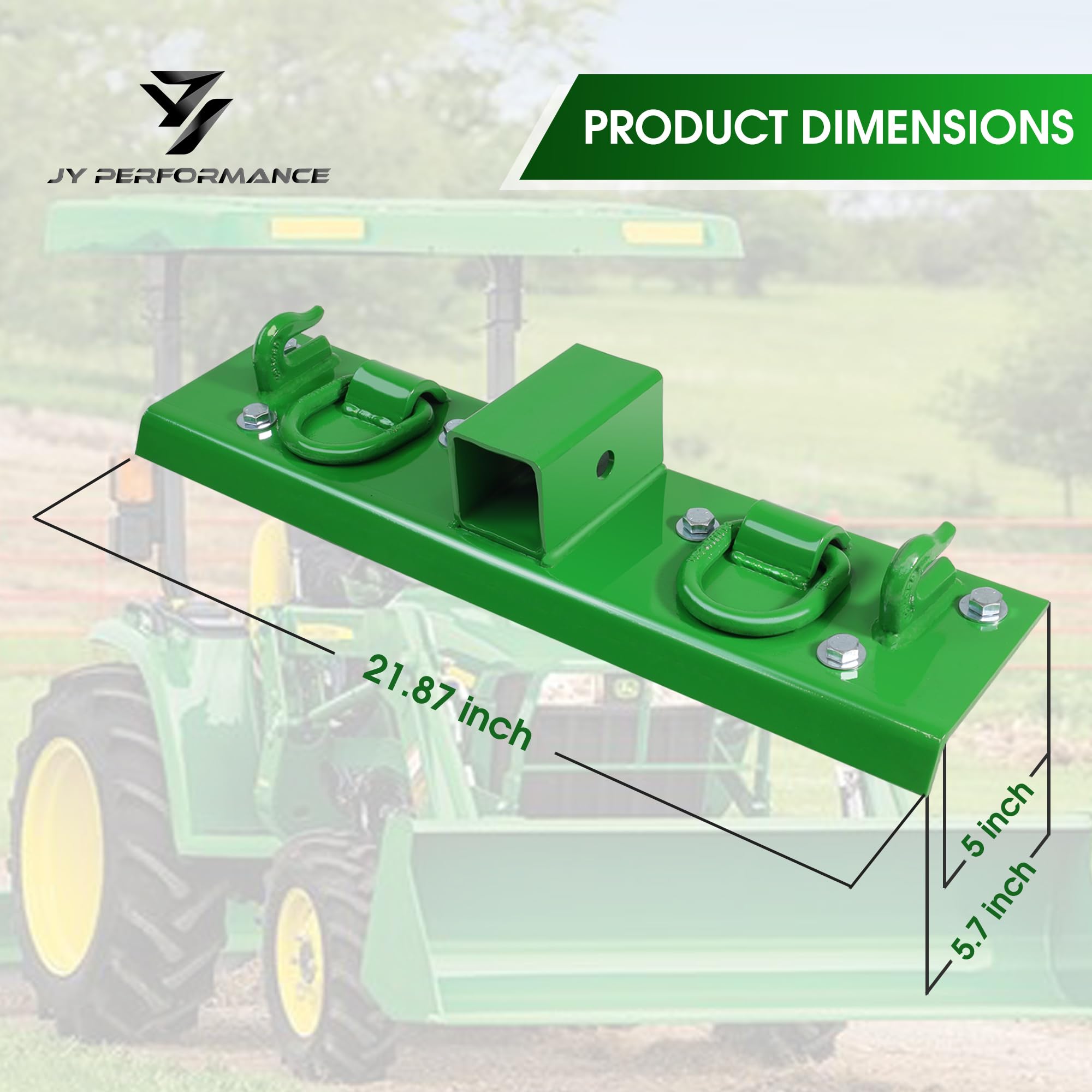 JY PERFORMANCE reinforced top edge strengthens bucket versatility.