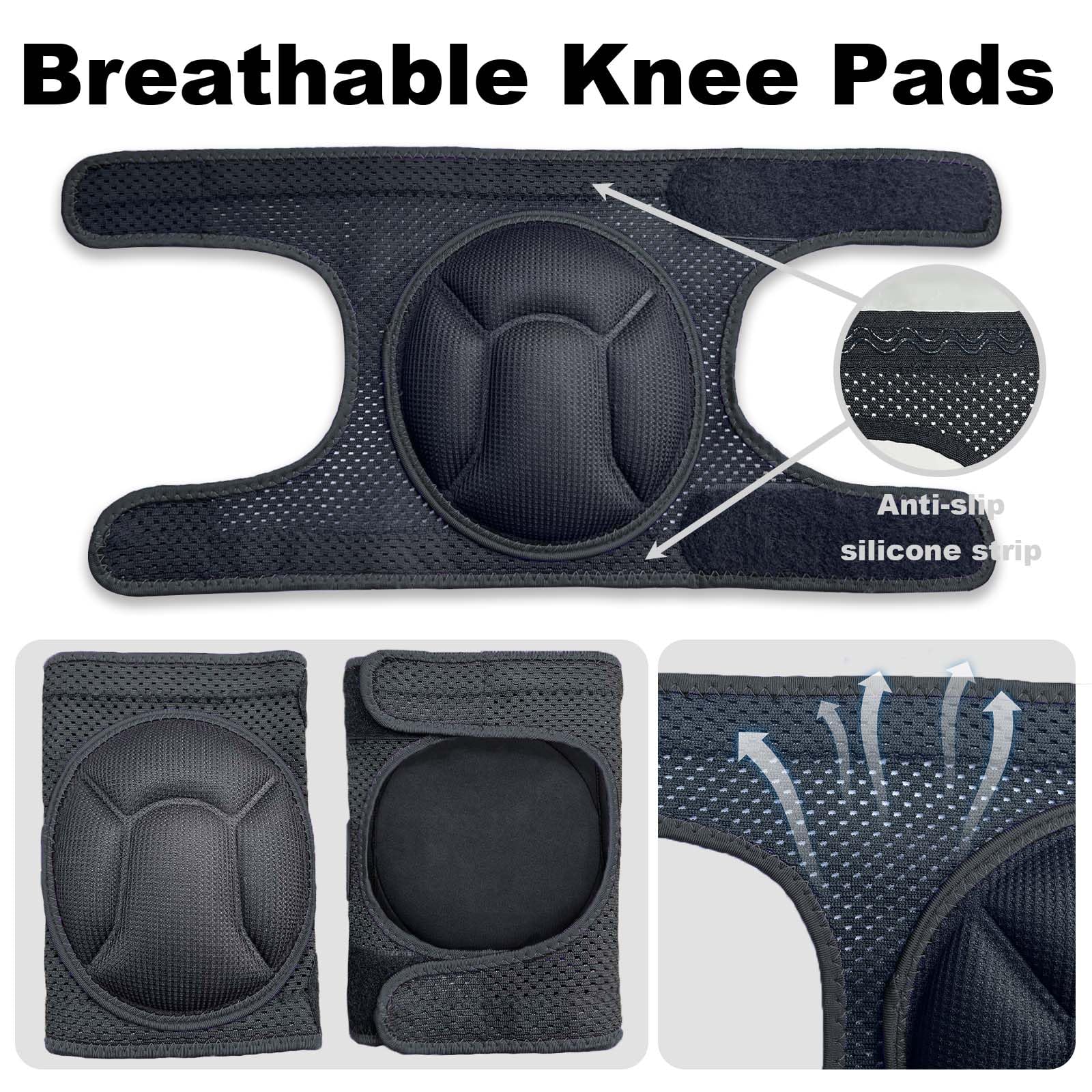 JYBTAA knee pads feature EVA foam for cushioning during kneeling.